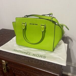 Michael Kors Bright Green Satchel